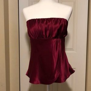 LOFT silk strapless top